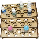 GSEOS001 Reaper Flip Rack Top View Real Wood Paint Rack Reaper Size Holes